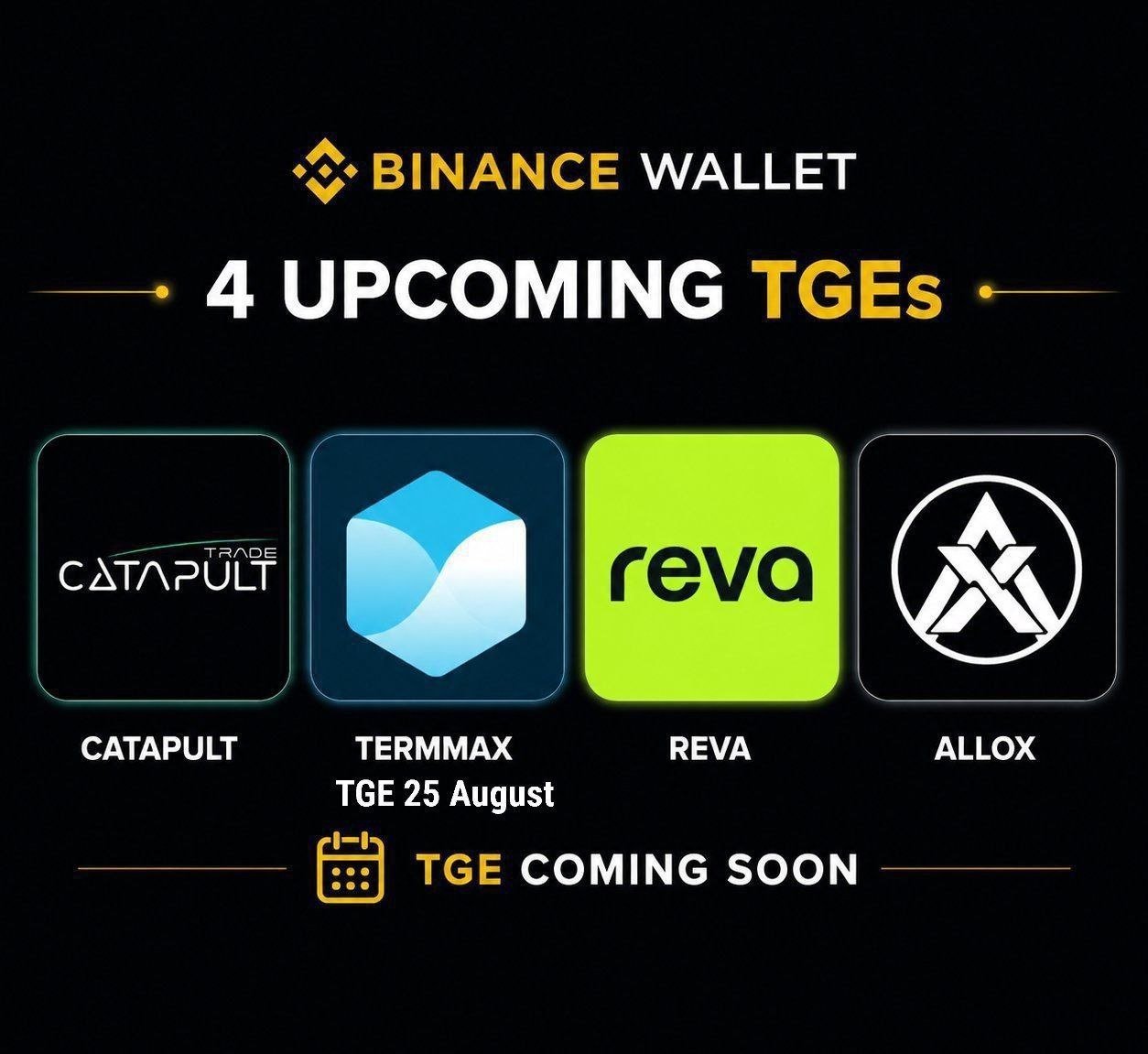 Binance Wallet-এ ৪টি নতুন TGE