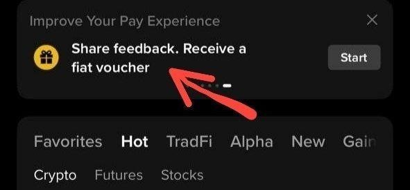 Binance survey offer